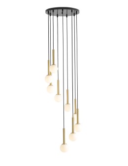 ALDEX LAMPA WISZĄCA RIU 9 CZARNY, 9 x max 5W led (1103N1)