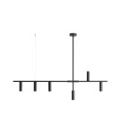 Pendant tube lamps - ALDEX PENDING LAMP TREVO 6 ALL BLACK, 6 x 35W (1104K1) - product 1