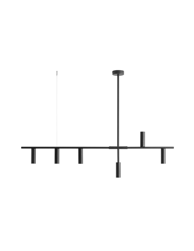 Pendant tube lamps - ALDEX PENDING LAMP TREVO 6 ALL BLACK, 6 x 35W (1104K1) - product kolory-swiatla.pl 1