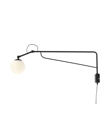 ALDEX KINKIET SOHO GLASS DUŻY CZARNY, 1 x 40W (1105C1_D)