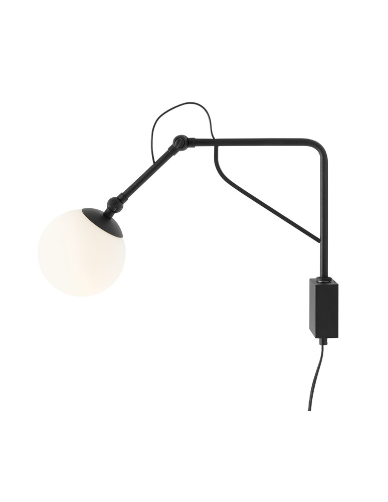 Cantilever wall lamps - ALDEX SHINKIT SOHO GLASS SMALL BLACK, 1 x 40W (1105C1_M) - product kolory-swiatla.pl 1