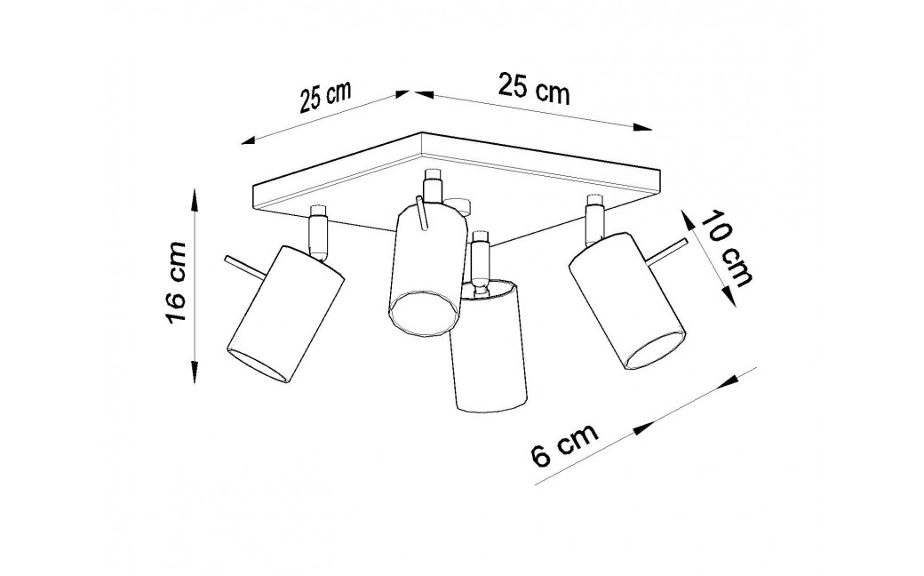 Sollux Plafon RING 4 biały SL.0090