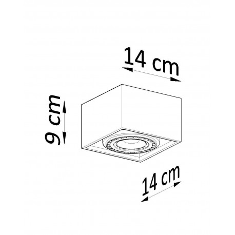 Sollux Plafon QUATRO 1 beton SL.0883