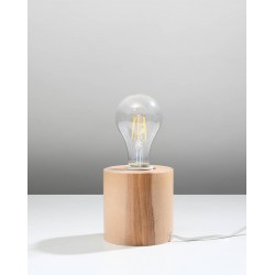 Sollux Lampa biurkowa SALGADO naturalne drewno SL.0674