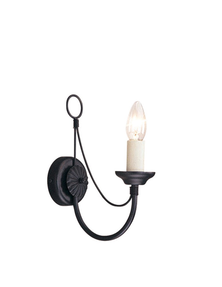 Chandelier wall lamps - Elstead Lighting Interior Wall lamp CARISBROOKE 1x60W E14 CB1 BLACK - product kolory-swiatla.pl 1