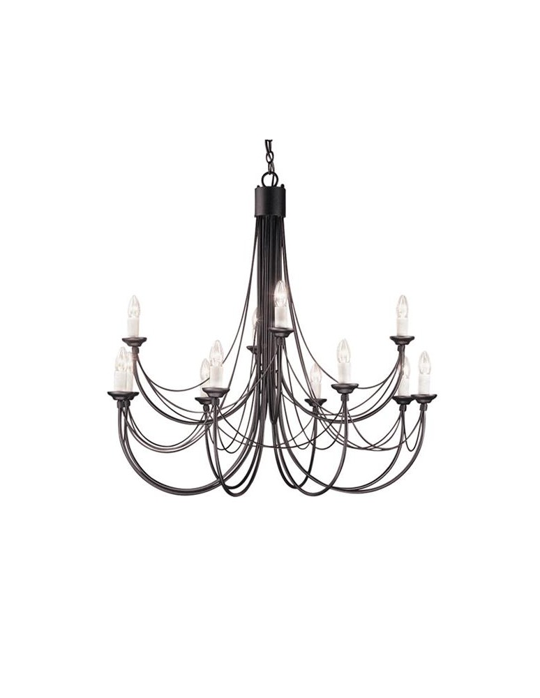 Chandelier chandeliers - Elstead Lighting Interior Pendant CARISBROOKE 12x60W E14 CB12 BLACK. - product kolory-swiatla.pl 1