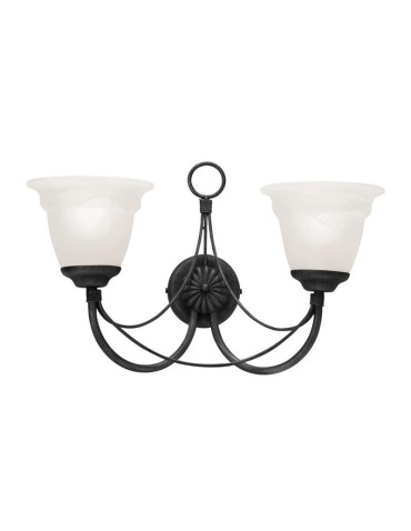 Elstead Lighting Interior CARISBROOKE 2x60W E14 CB2 BLACK wall lamp.