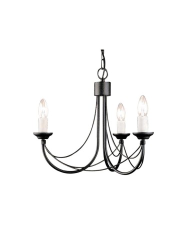Elstead Lighting Interior Pendant CARISBROOKE 3x60W E14 CB3 BLACK.
