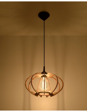 Sollux Lampa wisząca MANDELINO naturalne drewno SL.0392 - produkt 2