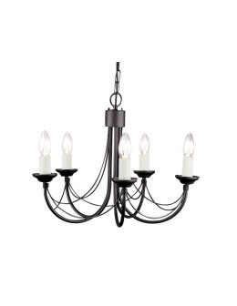Elstead Lighting Interior Wisząca CARISBROOKE 5x60W E14 CB5 BLACK