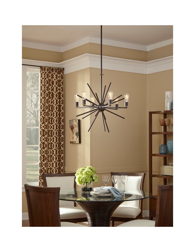 Chandelier chandeliers - Quoizel CARNEGIE 6x100W E27 QZ/CARNEGIE6 Pendant. - product kolory-swiatla.pl 2