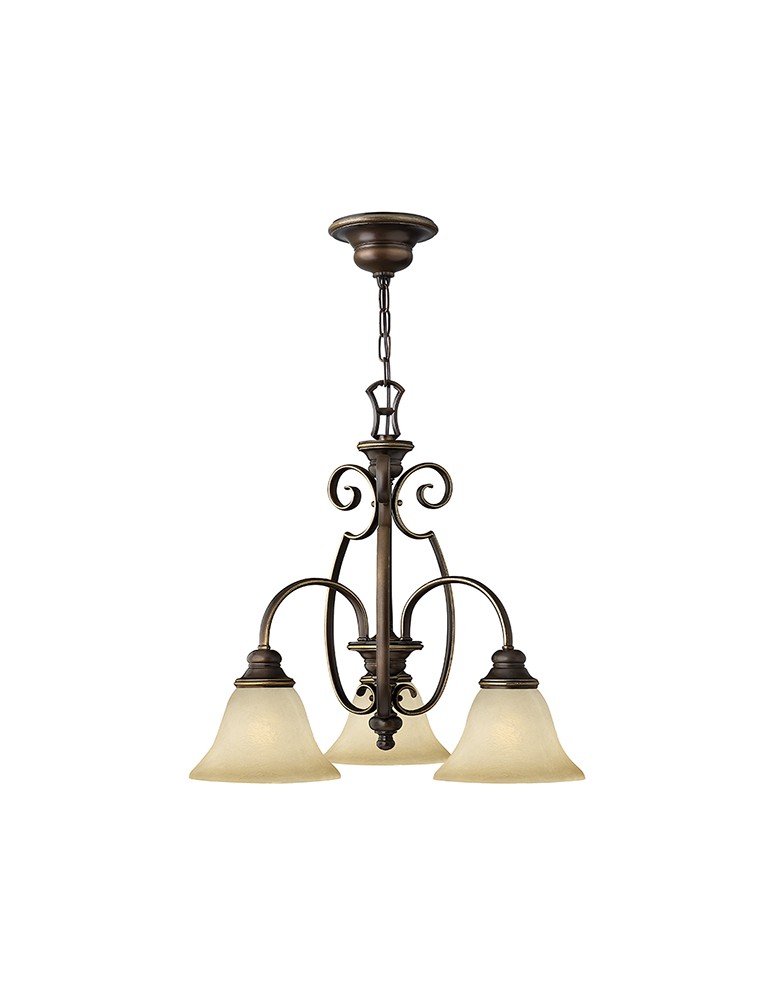 Retro chandeliers - Hinkley CELLO 3x100W E27 HK/CELLO3 Pendant. - product kolory-swiatla.pl 1