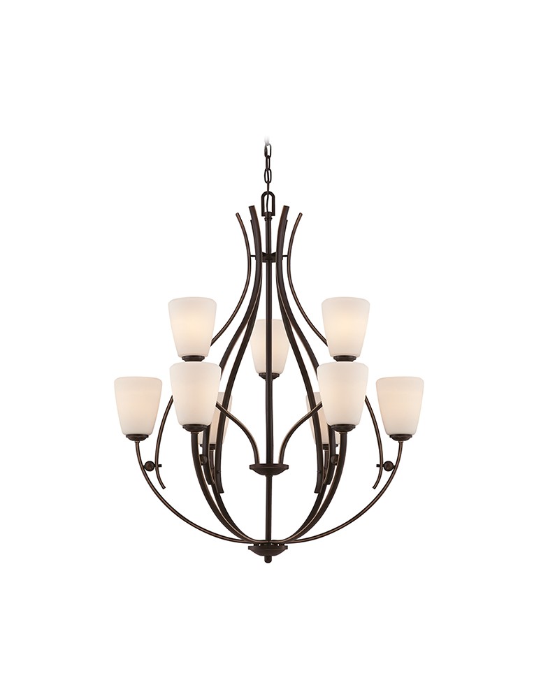 Rustic chandeliers - Quoizel CHANTILLY 9x100W E27 QZ/CHANTILLY9 Pendant - product kolory-swiatla.pl 1