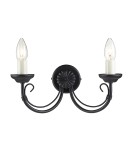 Chandelier wall lamps - Elstead Lighting Interior CHARTWELL 2x60W E14 CH2 BLACK wall lamp. - product 1