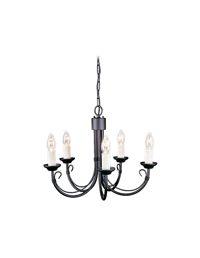 Chandelier chandeliers - Elstead Lighting Interior Hanging CHARTWELL 5x60W E14 CH5 BLACK. - product kolory-swiatla.pl 1