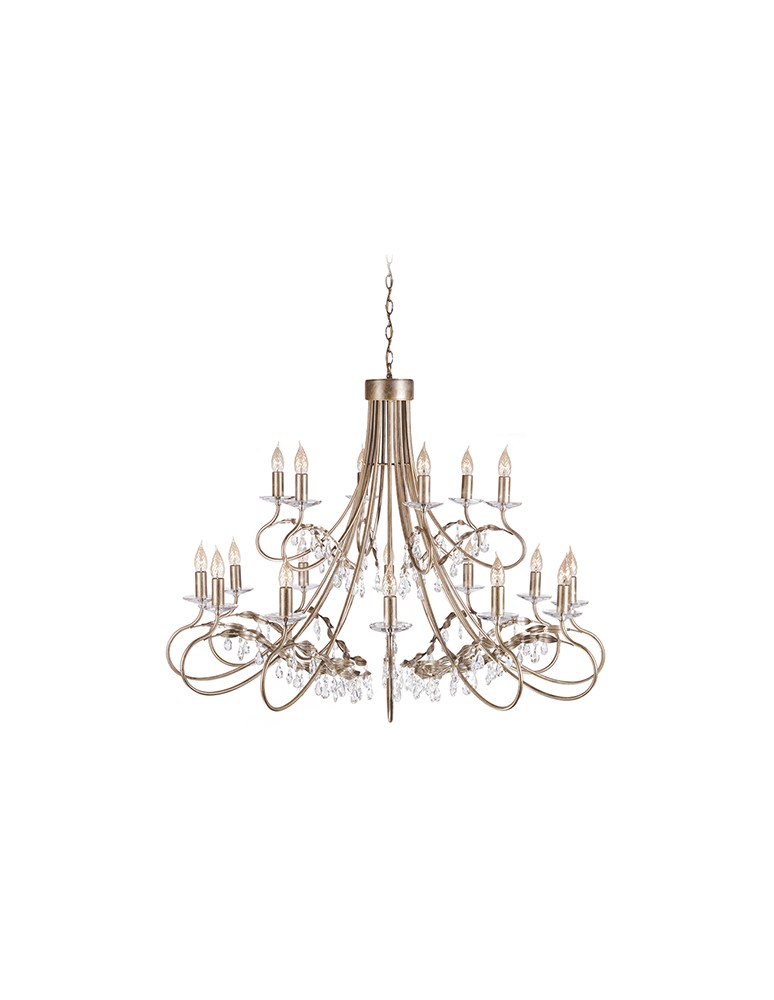 Chandelier chandeliers - Elstead Lighting Interior Pendant CHRISTINA 18x60W E14 CRT18 SIL/GOLD - product kolory-swiatla.pl 1