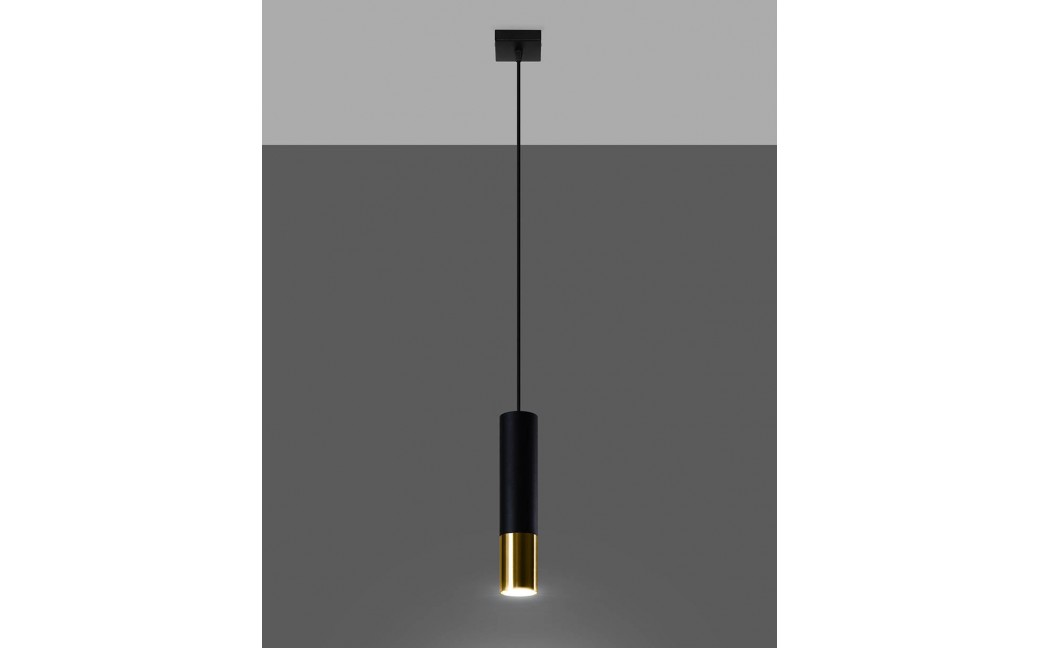 Sollux Lampa wisząca LOOPEZ 1 czarny/złoty SL.0952