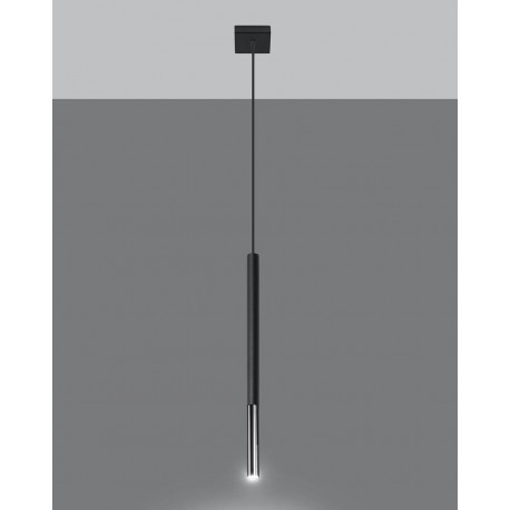 Sollux Lampa wisząca MOZAICA 1 czarny/chrom SL.0885