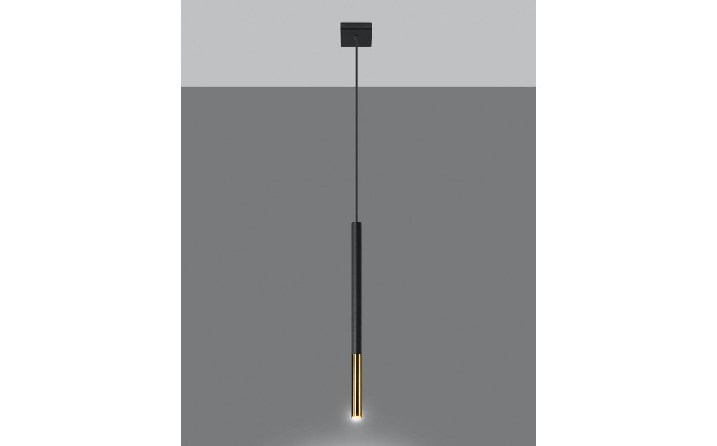 Sollux Lampa wisząca MOZAICA 1 czarny/złoto SL.0891
