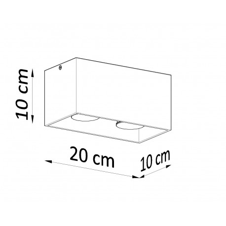 Sollux Plafon QUAD MAXI czarny SL.0381