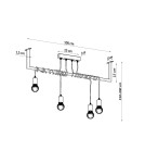 Loft pendant lamps - Sollux Chandelier SALAMANCA 4 SL.0895 - product 9