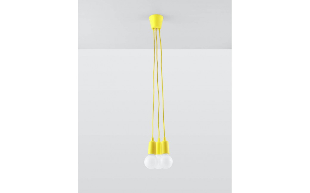 Sollux Lampa wisząca DIEGO 3 żółta SL.0579