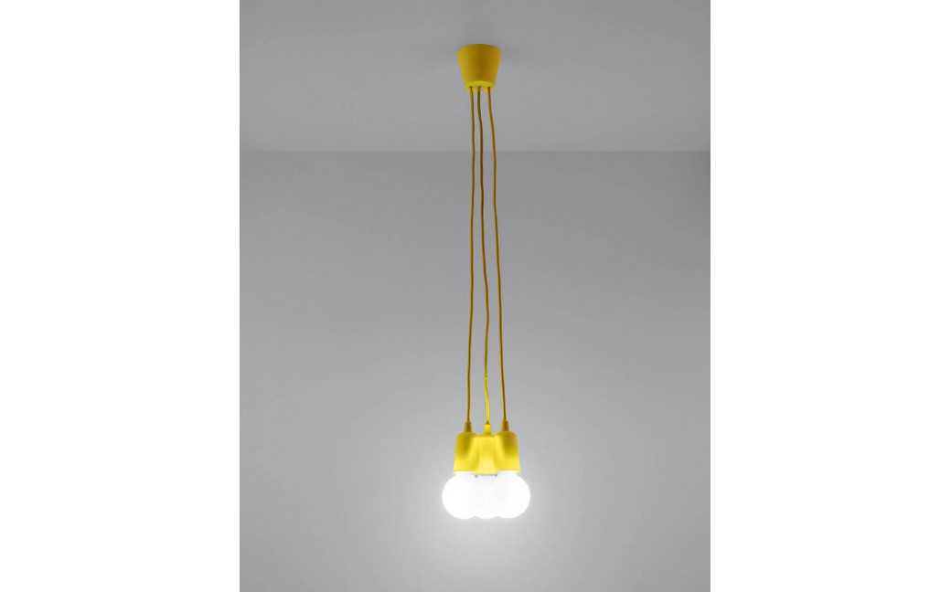 Sollux Lampa wisząca DIEGO 3 żółta SL.0579