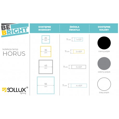 Sollux Plafon HORUS 55 szary SL.0921