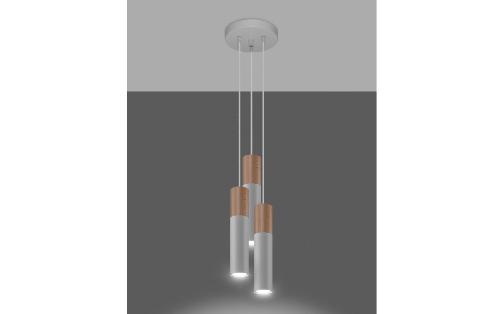 Sollux Lampa wisząca PABLO 3P biała SL.1013
