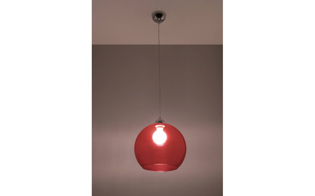 Sollux Lampa wisząca BALL czerwona SL.0253