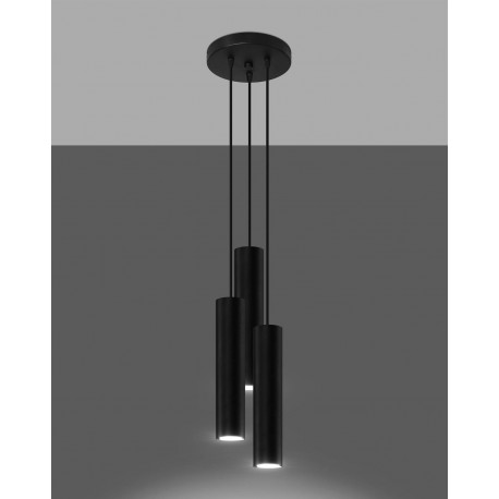 Sollux Lampa wisząca LAGOS 3P czarny SL.1079