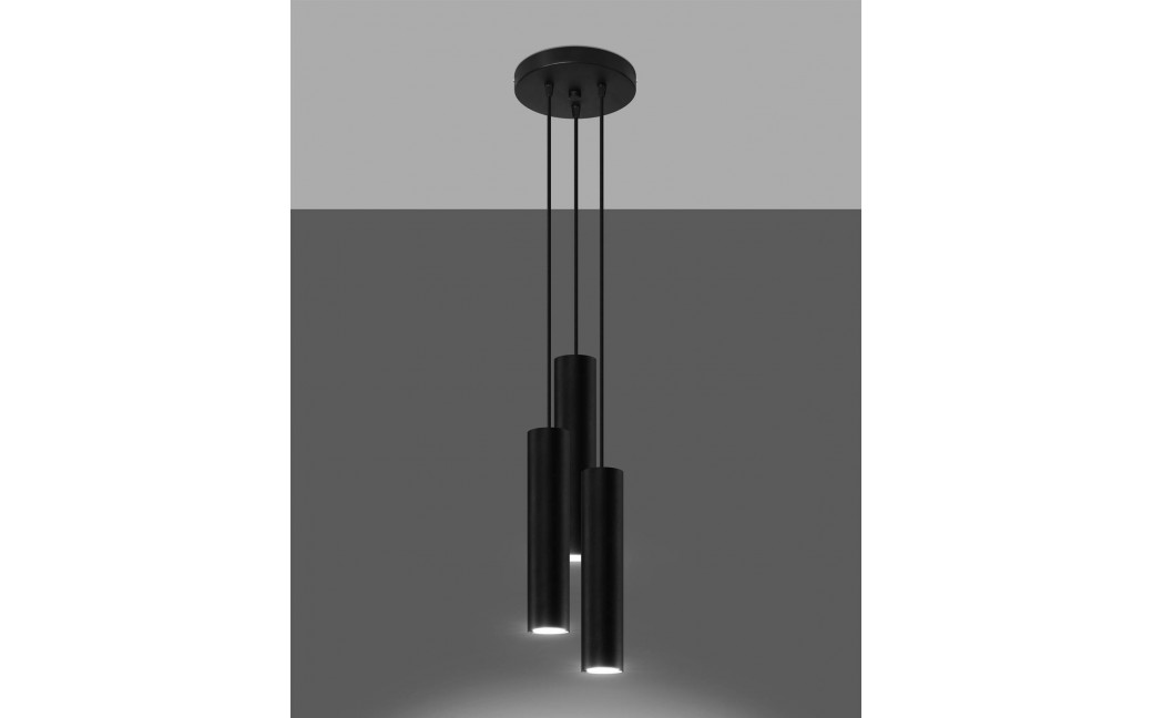 Sollux Lampa wisząca LAGOS 3P czarny SL.1079