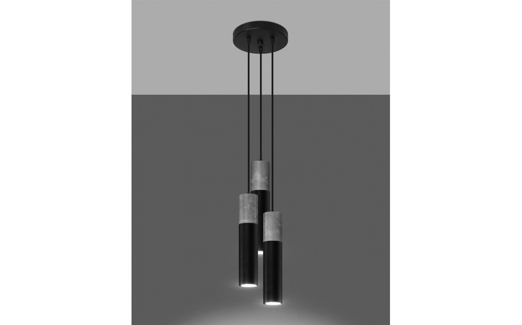 Sollux Lampa wisząca BORGIO 3P czarny SL.1081