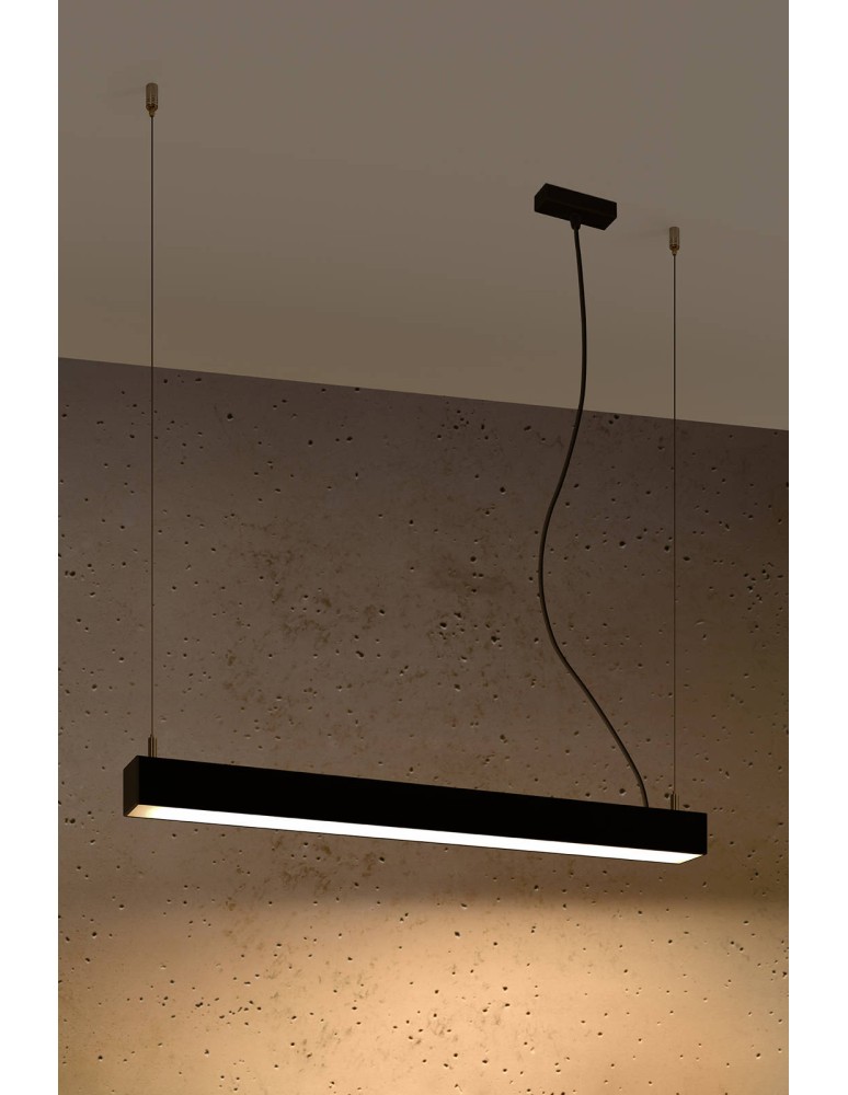 Pendant lamps over desk - THORO PINNE 67 pendant lamp black 3000K 1xLED TH.030 - product kolory-swiatla.pl 3