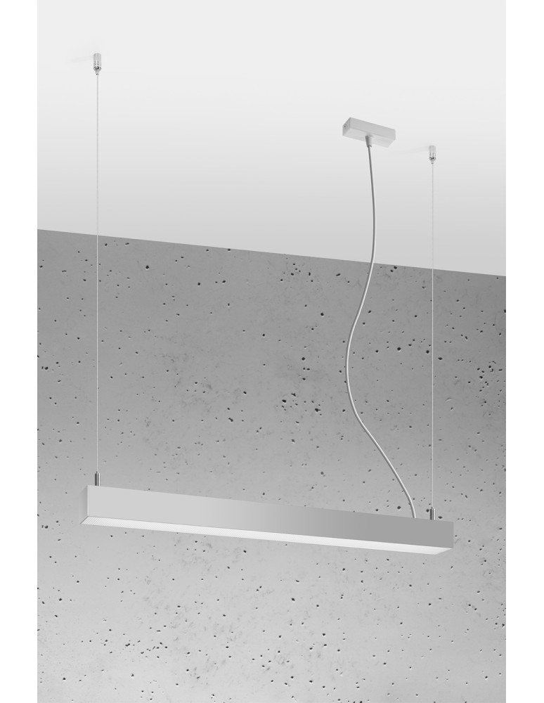 Pendant lamps over desk - THORO pendant lamp PINNE 67 gray 3000K 1xLED TH.031 - product kolory-swiatla.pl 2