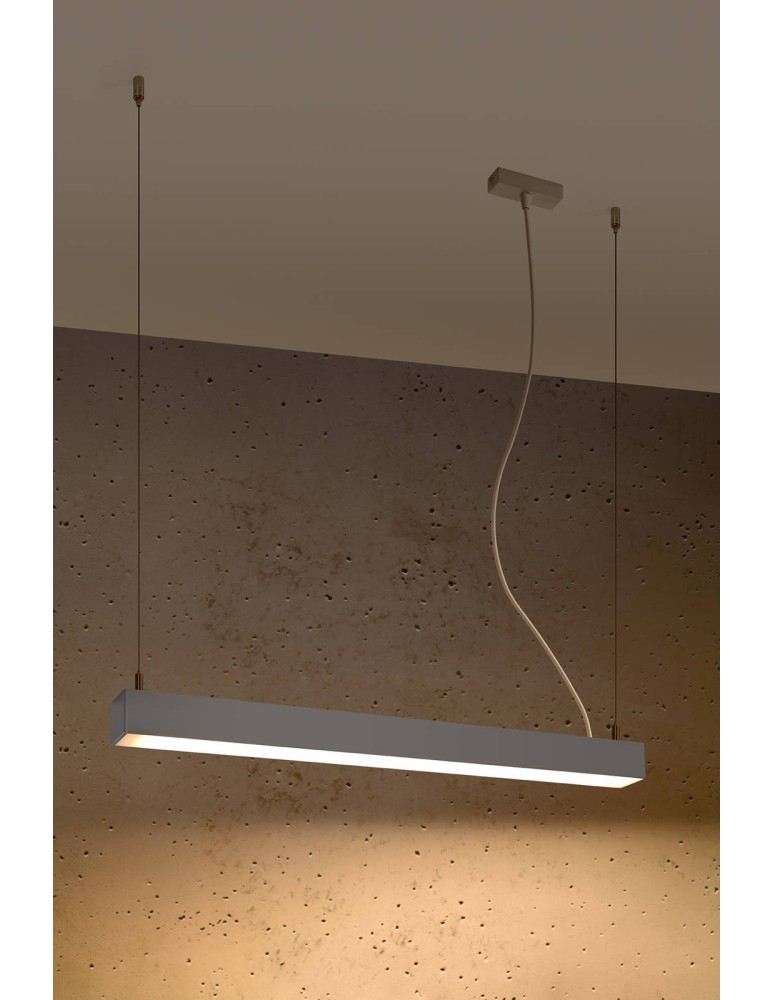 Pendant lamps over desk - THORO pendant lamp PINNE 67 gray 3000K 1xLED TH.031 - product kolory-swiatla.pl 3
