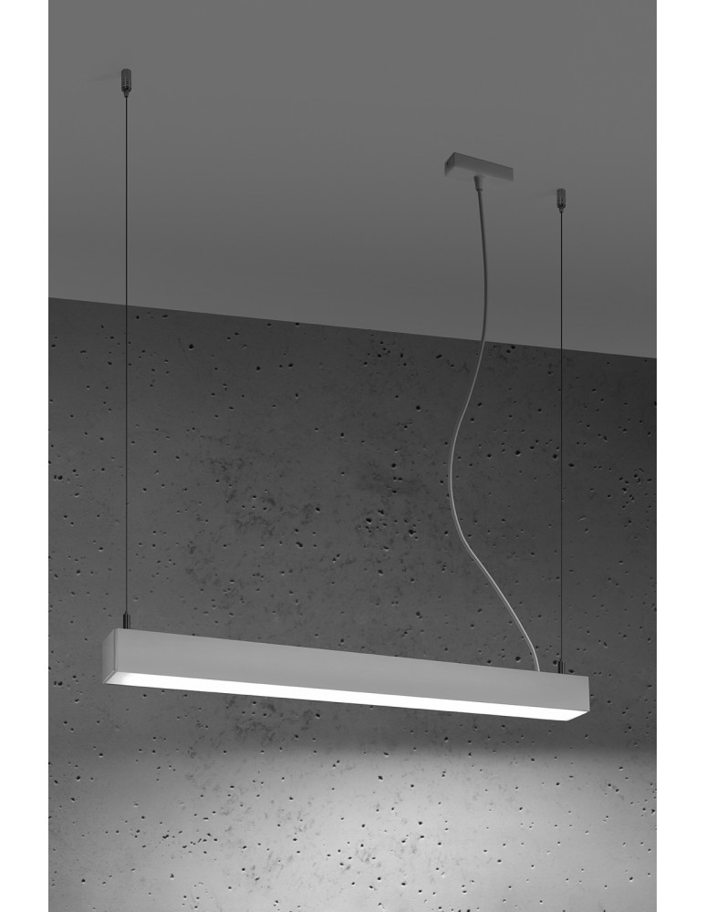 Pendant lamps over desk - THORO PINNE 67 pendant lamp white 4000K 1xLED TH.032 - product kolory-swiatla.pl 3