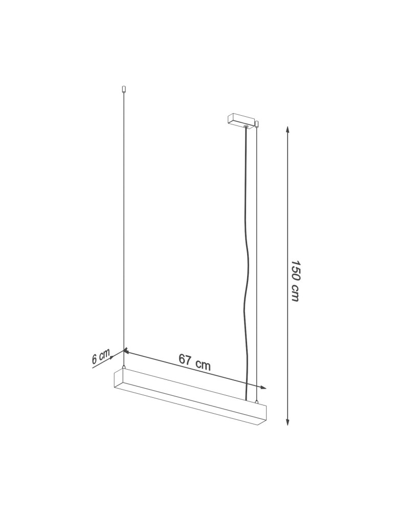 Pendant lamps over desk - THORO PINNE 67 pendant lamp white 4000K 1xLED TH.032 - product kolory-swiatla.pl 8