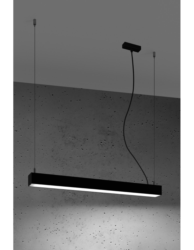 Pendant lamps over desk - THORO PINNE 67 pendant lamp black 4000K 1xLED TH.033 - product kolory-swiatla.pl 3