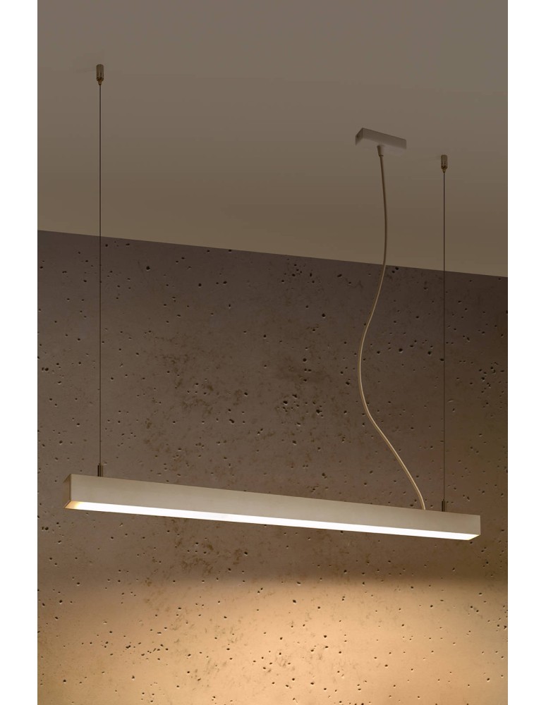 Pendant lamps over desk - THORO PINNE 90 pendant lamp white 3000K 1xLED TH.047 - product kolory-swiatla.pl 3