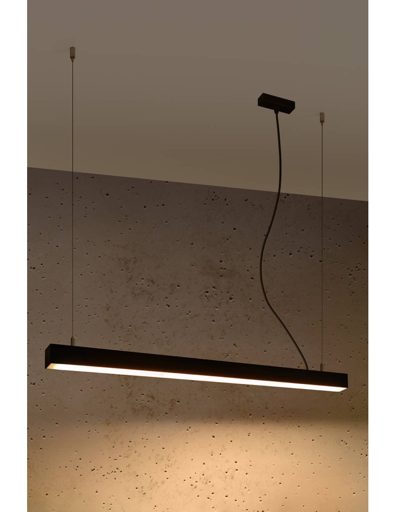 Pendant lamps over desk - THORO PINNE 90 pendant lamp black 3000K 1xLED TH.048 - product kolory-swiatla.pl 3