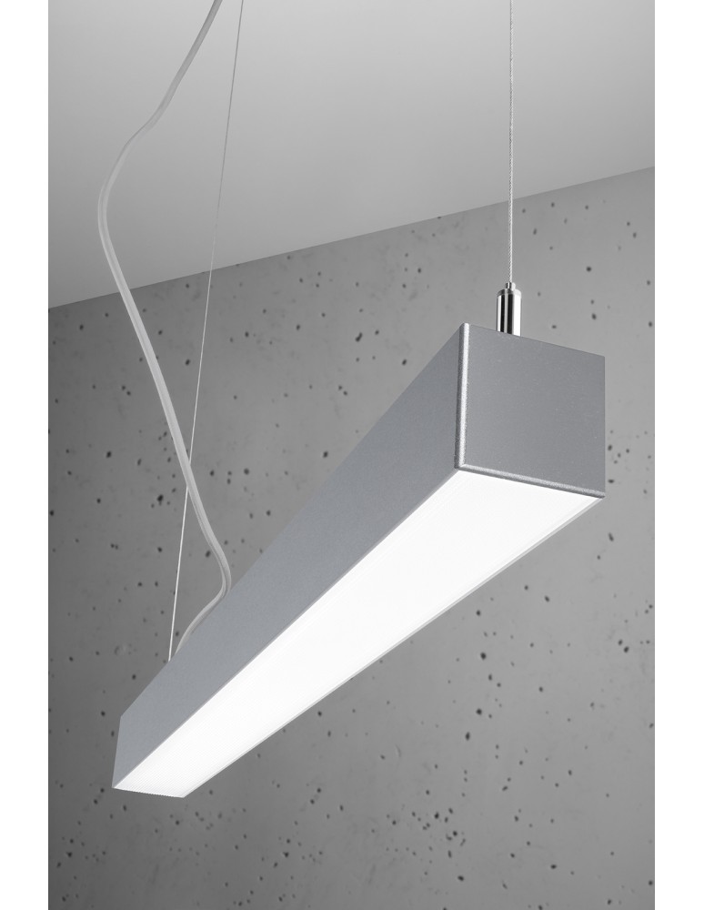 Pendant lamps over desk - THORO PINNE 90 pendant lamp grey 3000K 1xLED TH.049 - product kolory-swiatla.pl 6