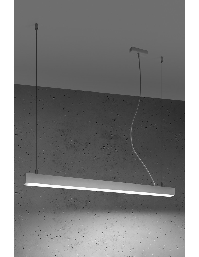 Pendant lamps over desk - THORO PINNE 90 pendant lamp white 4000K 1xLED TH.050 - product kolory-swiatla.pl 3