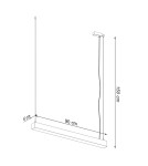 Pendant lamps over desk - THORO PINNE 90 pendant lamp white 4000K 1xLED TH.050 - product 8