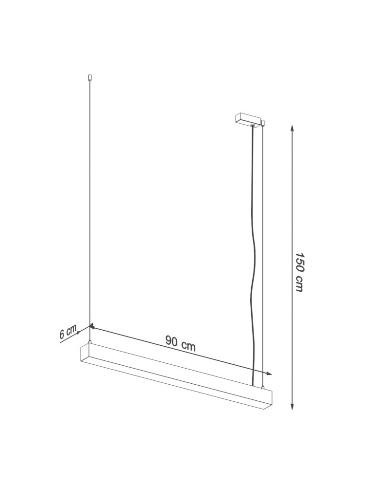 Pendant lamps over desk - THORO PINNE 90 pendant lamp white 4000K 1xLED TH.050 - product kolory-swiatla.pl 8
