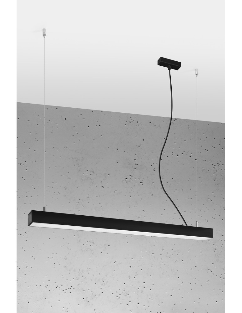 Pendant lamps over desk - THORO PINNE 90 pendant lamp black 4000K 1xLED TH.051 - product kolory-swiatla.pl 2