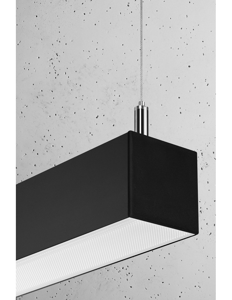Pendant lamps over desk - THORO PINNE 90 pendant lamp black 4000K 1xLED TH.051 - product kolory-swiatla.pl 4