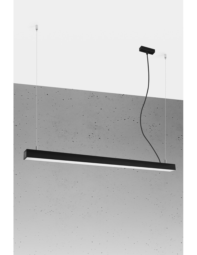 Pendant lamps over desk - THORO pendant lamp PINNE 117 black 4000K 1xLED TH.069 - product kolory-swiatla.pl 2