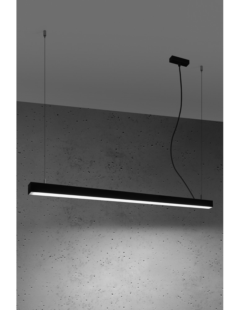 Pendant lamps over desk - THORO pendant lamp PINNE 117 black 4000K 1xLED TH.069 - product kolory-swiatla.pl 3