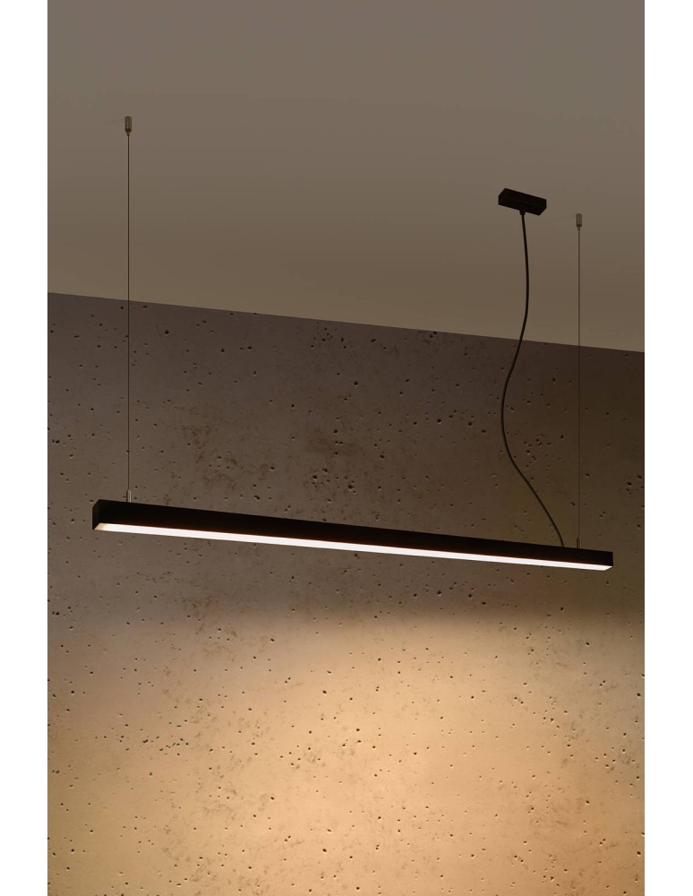 Pendant lamps over desk - THORO PINNE 150 pendant lamp black 3000K 1xLED TH.084 - product kolory-swiatla.pl 3